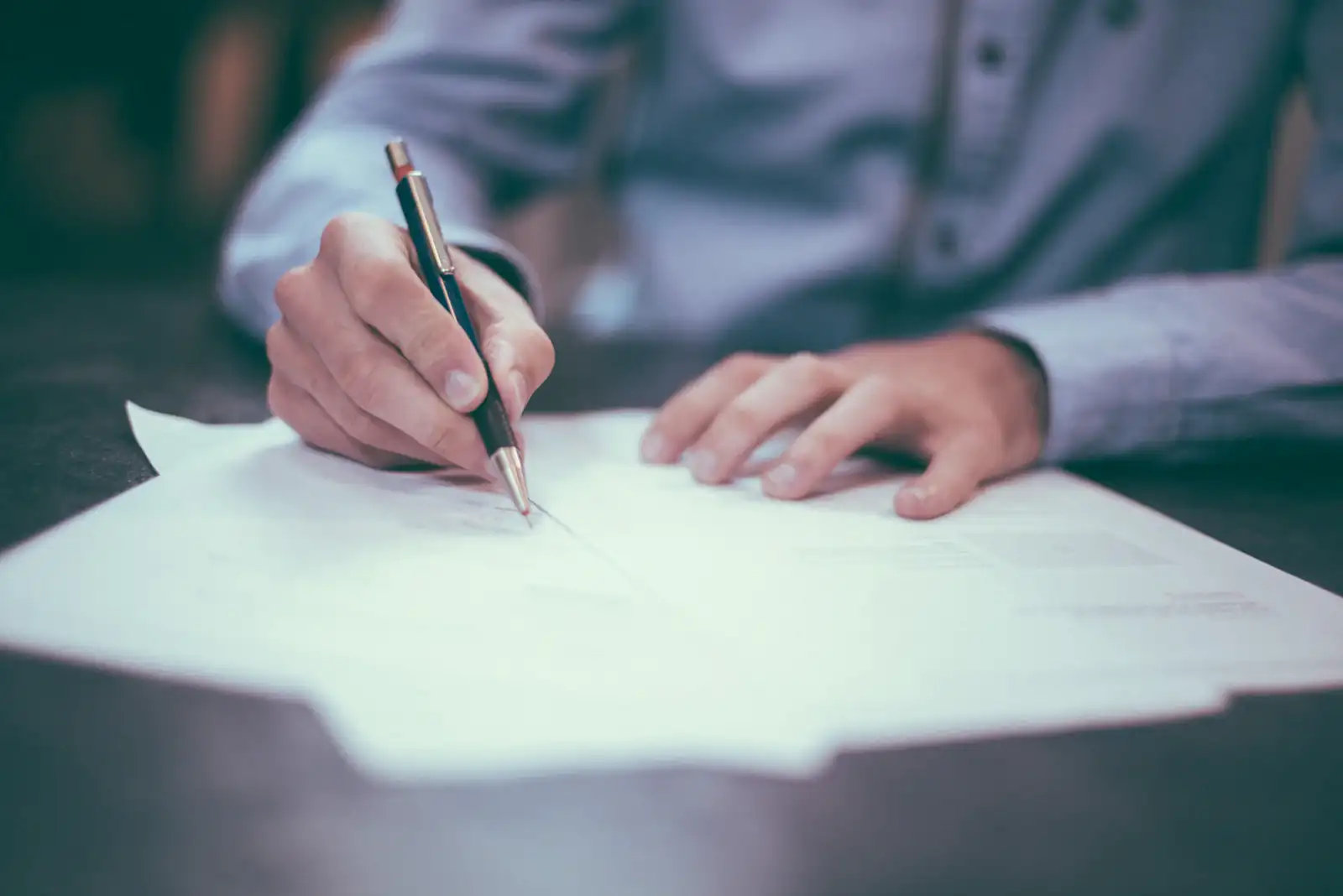Signing visa application documents